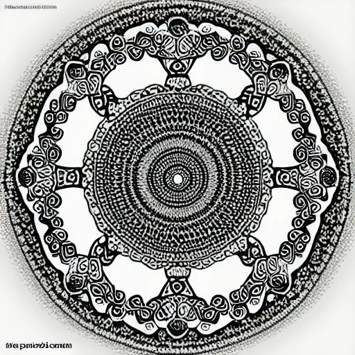 Image similar to an intricate mandala pattern made of ASCII