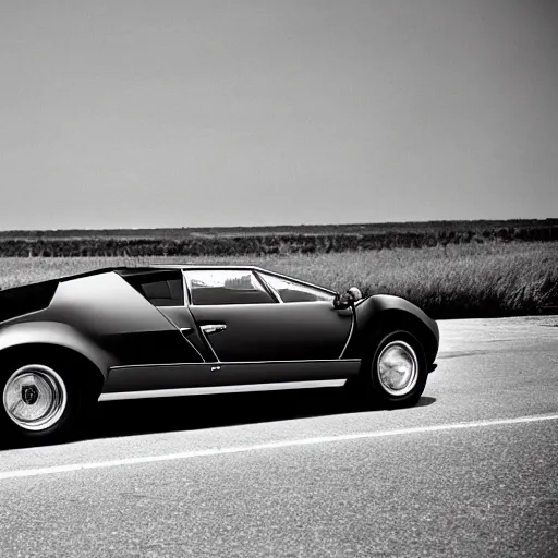 Image similar to 1966 car (((countach Audi Quattro sport))) round bulbous shapes