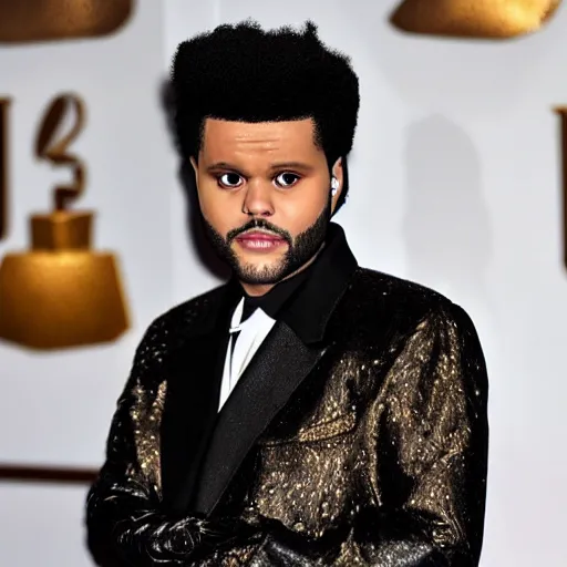 Prompt: the weeknd as michael jackson,