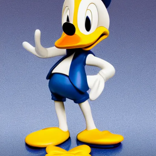 Image similar to disney, donald duck, figurine, detailed product photo