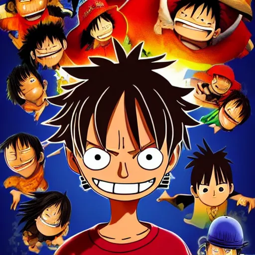 Image similar to luffy by pixar