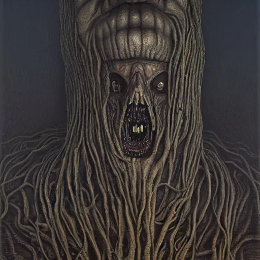 Image similar to scream by zdzisław beksiński, jeffrey smith and h.r. giger, oil on canvas, XF IQ4, f/1.4, ISO 200, 1/160s, 8K, RAW, unedited, symmetrical balance, in-frame