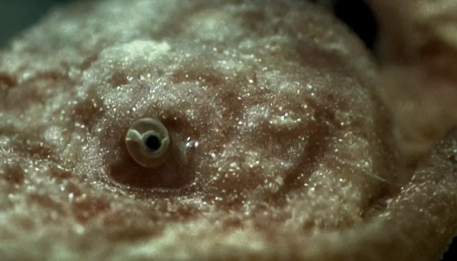 Image similar to Big budget horror movie, scientists examine a baby squid