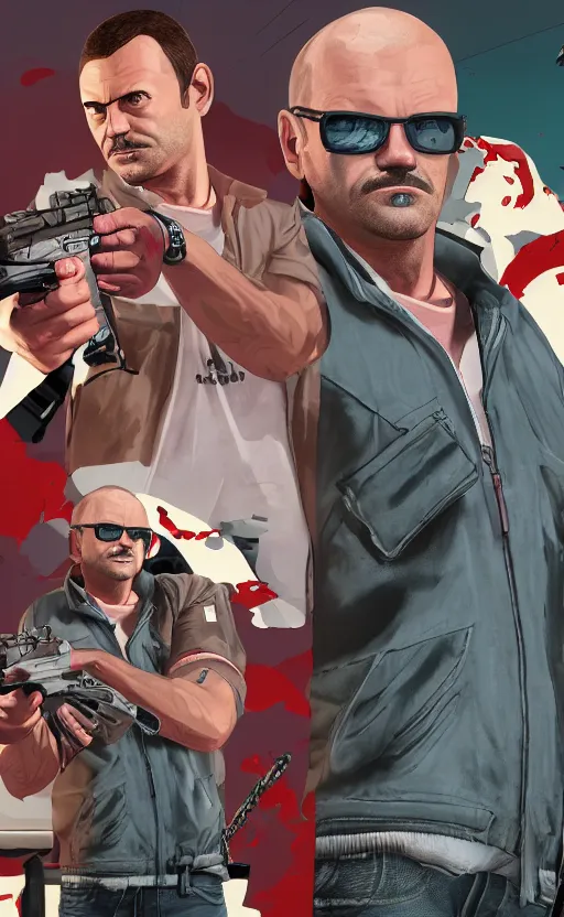 Image similar to matt demon as a gtav character, detailed