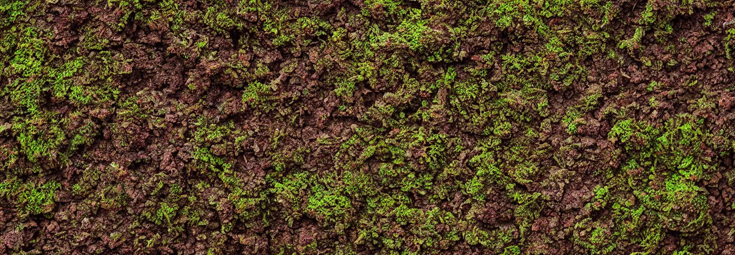 Prompt: a dirt earth moss stone texture, brown, megalophobia, digital art, striking, brightly lit, Wes Anderson, Poster, cinematography, masterpiece