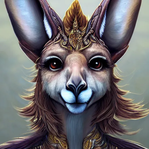Prompt: a kangaroo as a highly detailed cute face, full body, fantasy art, syle of masami kurumada, illustration, epic, fantasy, intricate, hyper detailed, artstation, concept art, smooth, sharp focus, ray tracing