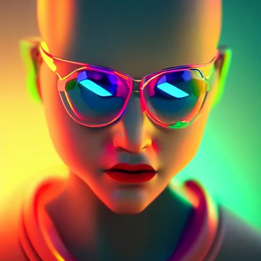 Prompt: 3D character realistic, very colourful, cinematic lighting, soft neon, octane render, trending on Artstation