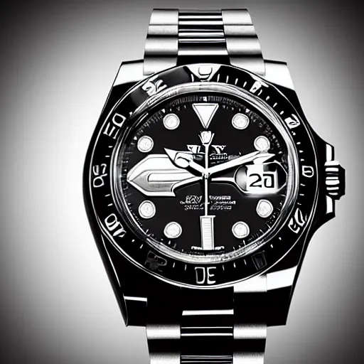 Image similar to superman - themed rolex watch, photo, magazine ad, beautiful, expensive