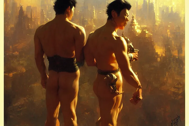 Image similar to akira, painting by gaston bussiere, craig mullins, j. c. leyendecker, tom of finland