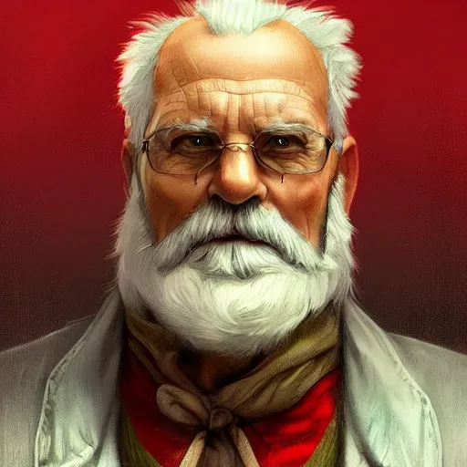 Prompt: old man super mario, highly detailed, digital painting, artstation, illustration, art by artgerm and greg rutkowski and alphonse mucha