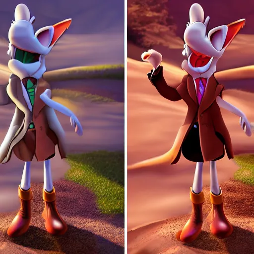 Image similar to Roger rabbit as a human, photo, detailed, 4k