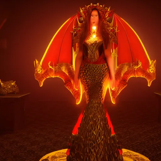 Prompt: Alexstrasza, the ancient and powerful Queen of the Dragons,unreal engine 4,4k