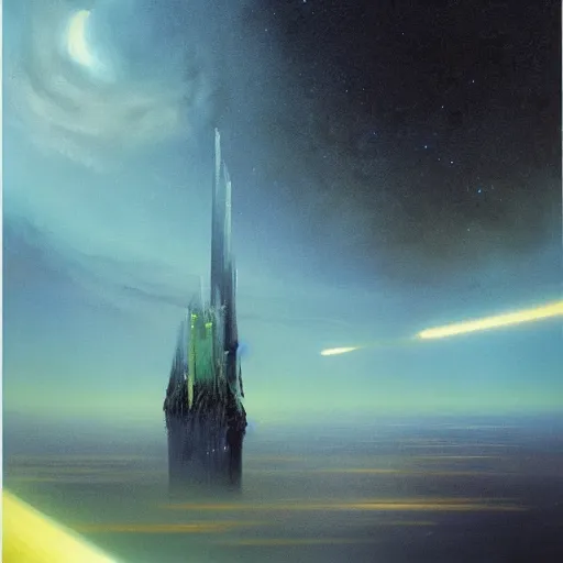 Prompt: scary artwork by John Harris