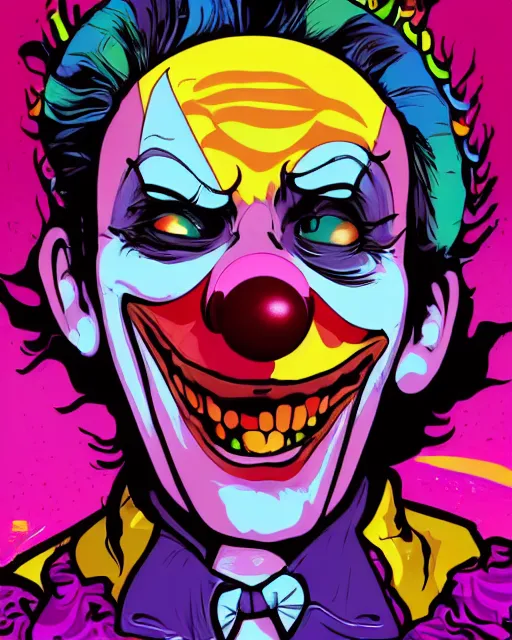 a portrait of a clown, video game vector cutout | Stable Diffusion ...