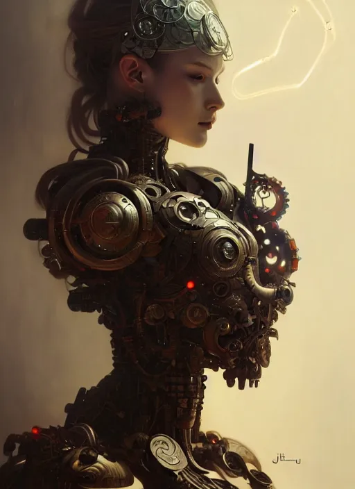 Image similar to organic cyborg, samurai bear, diffuse lighting, fantasy, intricate, elegant, highly detailed, lifelike, photorealistic, digital painting, artstation, illustration, concept art, smooth, sharp focus, art by John Collier and Albert Aublet and Krenz Cushart and Artem Demura and Alphonse Mucha