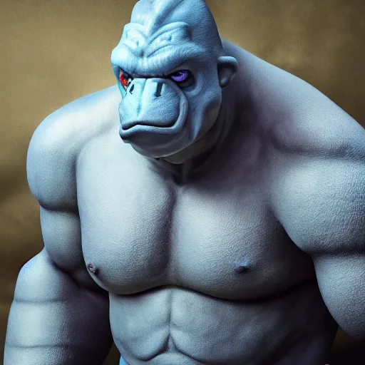 Image similar to stunning award winning hyperrealistic hdr 8 k highly detailed portrait photo of machamp as a real human