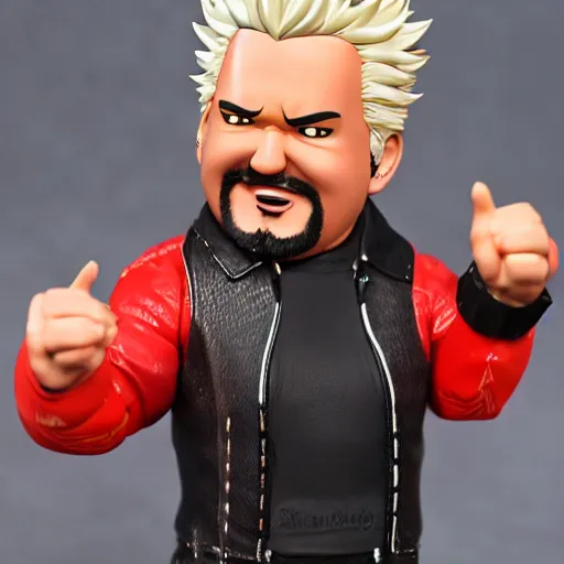 Image similar to Guy Fieri action figure, product photo, detailed, 4k