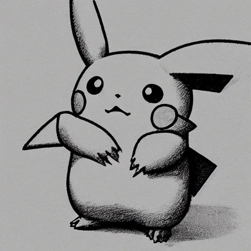 Image similar to pikachu drawn by leonardo da vinci