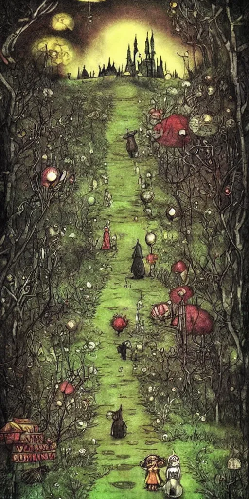 Image similar to a wizard of oz scene by alexander jansson