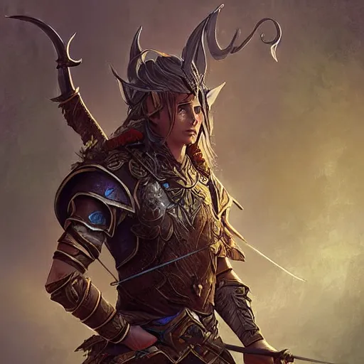 Image similar to a male elven archer wearing armor made of leaves, epic fantasy digital art style, fantasy artwork, by Greg Rutkowski, fantasy hearthstone card art style