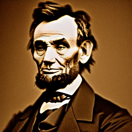 Prompt: president abraham lincoln. cane whip