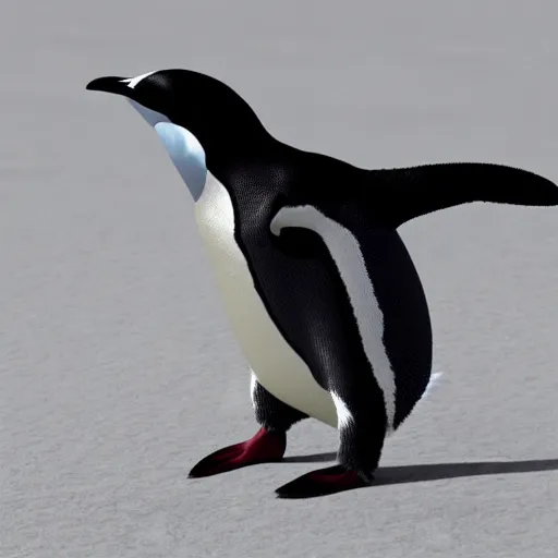 Prompt: a penguin with superpowers