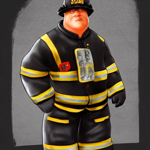 Image similar to Rottweiler Firefighter, artstation, award winning masterpiece, very detailed,