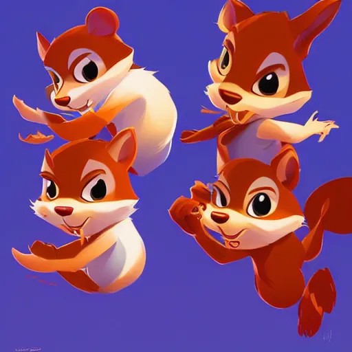 Image similar to face icon stylized minimalist chip'n dale : rescue rangers, loftis, cory behance hd by jesper ejsing, by rhads, makoto shinkai and lois van baarle, ilya kuvshinov, rossdraws global illumination