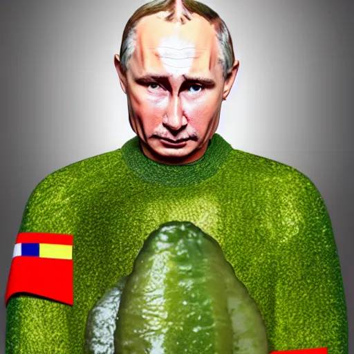 Prompt: putin wearing pickle costume, highly detailed, studio lighting, 4 k