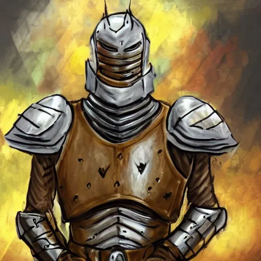 Image similar to garfield on armor knight