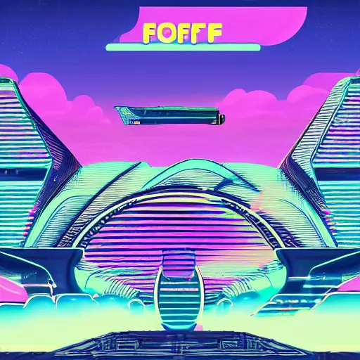 Image similar to lofi vaporwave retro futurism album artwork