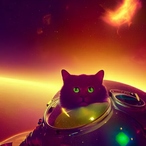 Prompt: cosmic astronaut cat in space, epic atmosphere, beautiful, octane render, 4 k, digital art