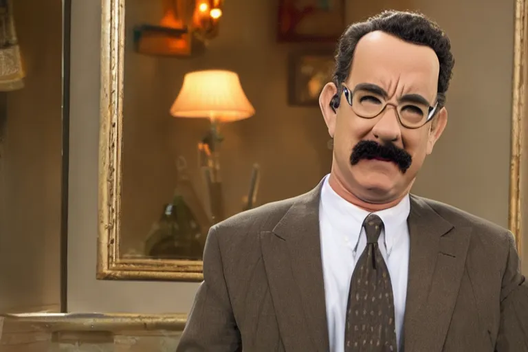 Prompt: Tom Hanks cosplaying as Borat, 8k resolution