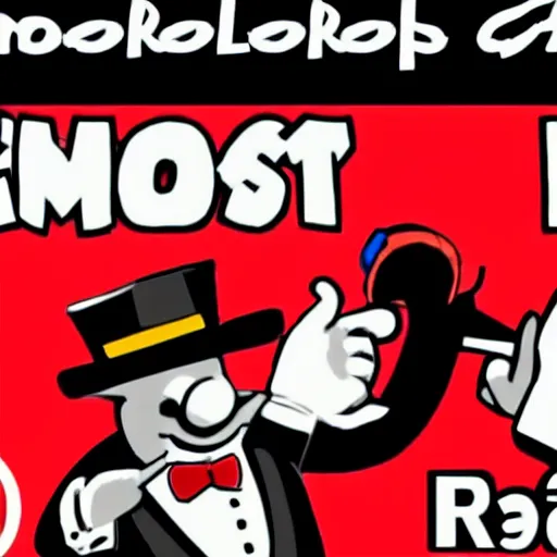 Prompt: Mr Monopoly in an Epic Rap Battles of History video