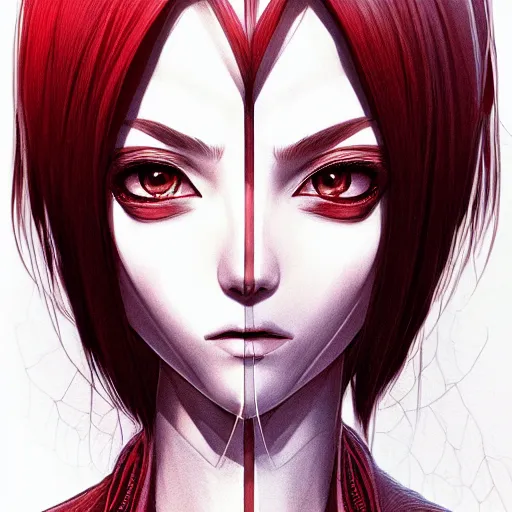 Prompt: crimson blader, beautiful, detailed symmetrical close up portrait, intricate complexity, in the style of artgerm and ilya kuvshinov, cel shaded