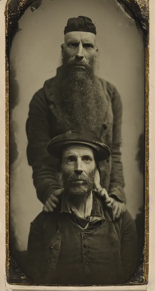 Prompt: a highly detailed digital collodion photograph, a portrait of a candlemaker