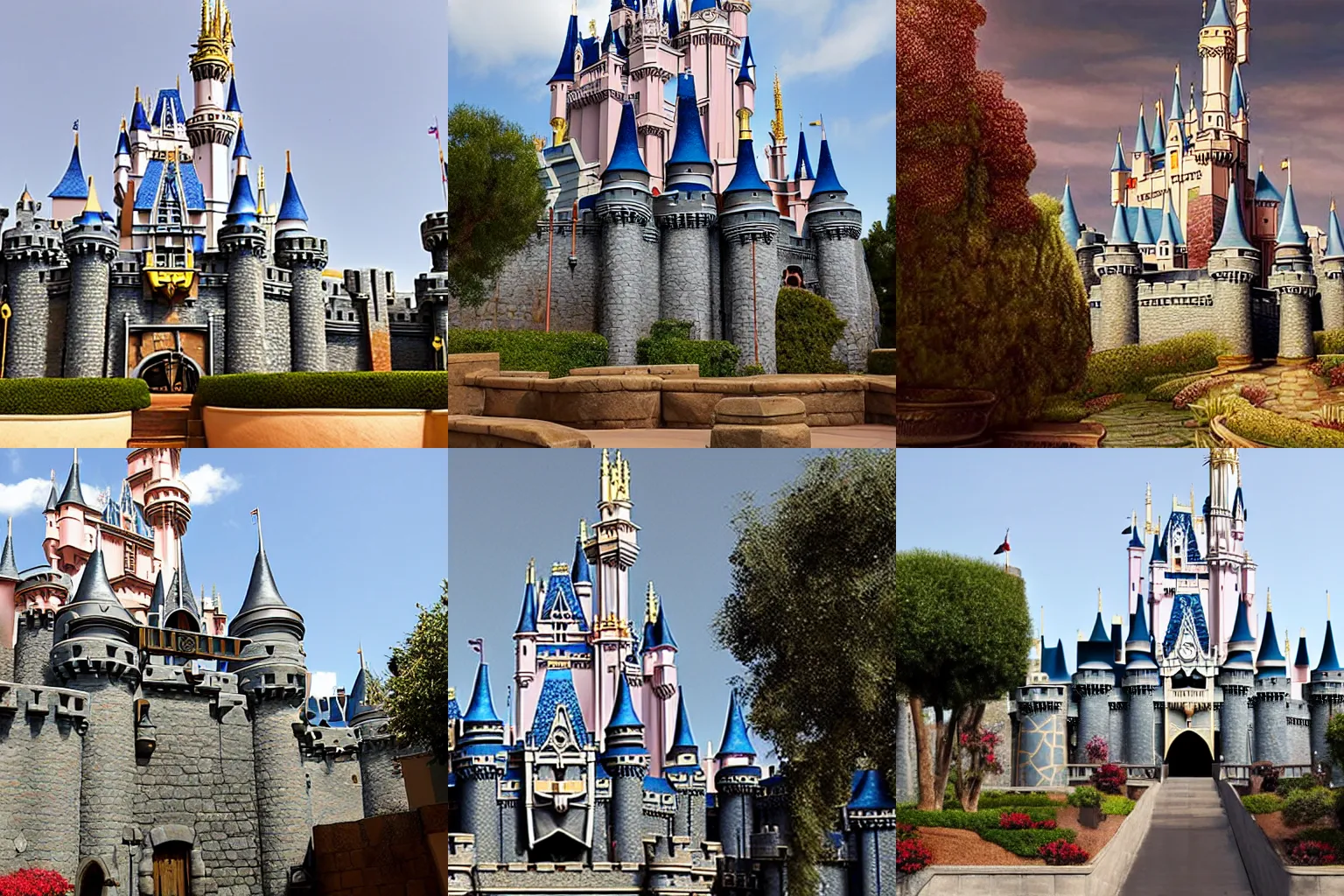 Prompt: medieval castle, Disney Animation Studios