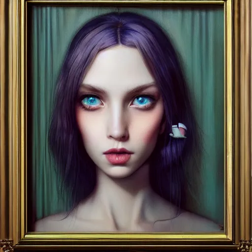 Prompt: Lofi portrait at a window, Pixar style by Stanley Artgerm and Tom Bagshaw and Tristan_Eaton and Tim Burton