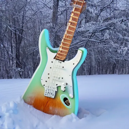 Image similar to electric guitar made of ice