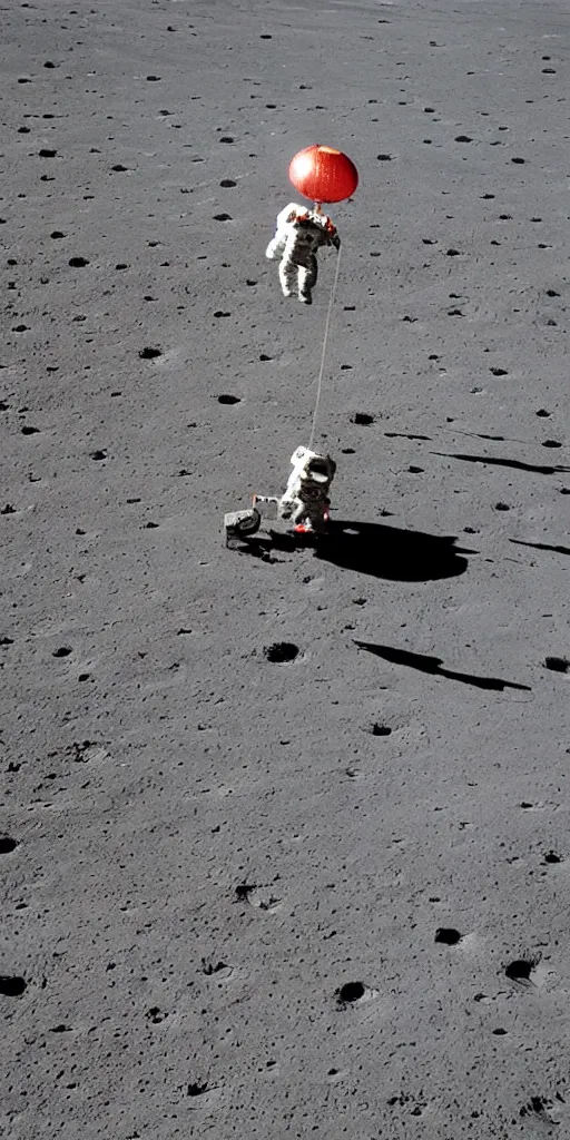 Image similar to chinese astronaut landing on the moon.