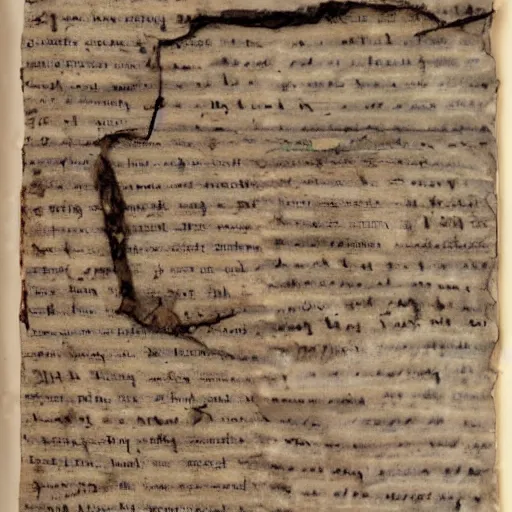 Image similar to a single torn page with a love poem written in ink, paper is weathered and stained while the text is smudged worn disintegrated discolored, seen from front