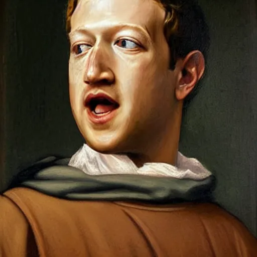 Prompt: Renaissance painting of mark zuckerberg