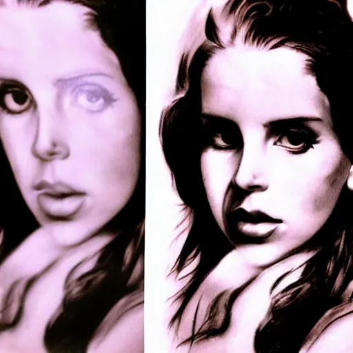 Image similar to Lana del rey tattoo design, photorealistic, dramatic