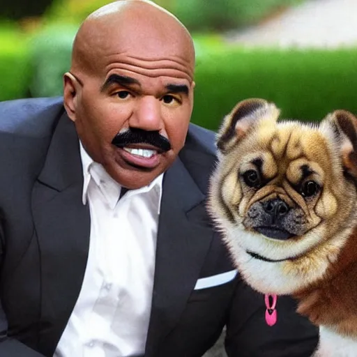 Image similar to steve harvey as a dog