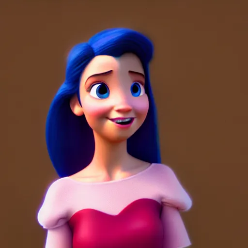 Image similar to portrait of a disney princess, pixar style , beautiful , cute , 3d render , octane render , 4k , HD