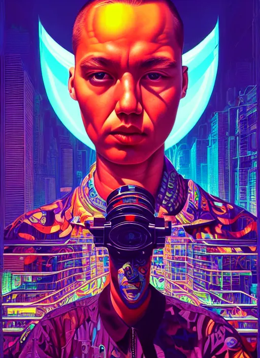 Image similar to high quality high detail portrait of a diesel punk in a futuristic city, tristan eaton, victo ngai, artgerm, rhads, ross draws, hyperrealism, intricate detailed