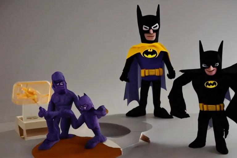 Image similar to claymation batman