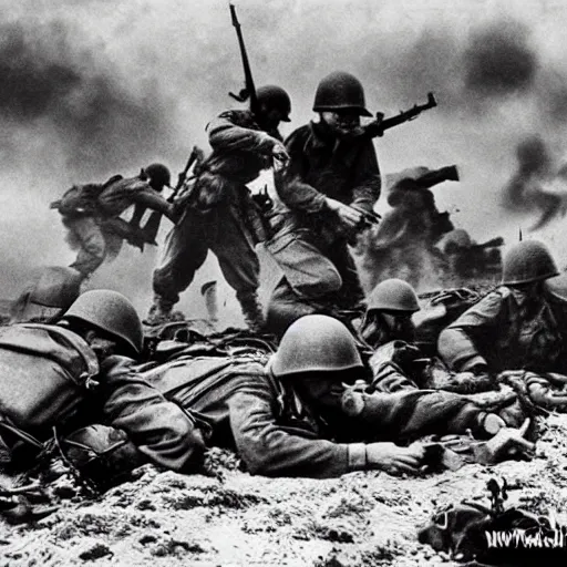 ww 2 realistic photo dday, battle on the beach, blood | Stable ...