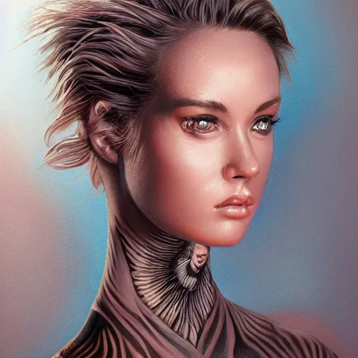 Image similar to painting of a female in a skintight dress, by dan hillier and charlie bowater and artgerm, 4 k, highly detailed, trending on artstation, volumetric lightning, highly detailed