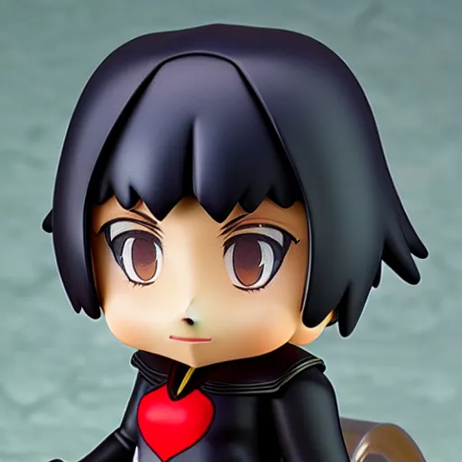 Prompt: a crow nendoroid, product shot